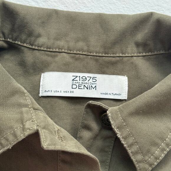 Zara Z1975 Denim Embroidered Butterfly Cropped Jacket, Size Small - Picture 2 of 6